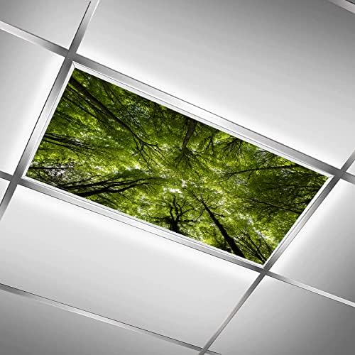 Tampas de luz fluorescentes zitenosas para luzes de teto, luz solar através de árvores imagens Filtros de luz LED Tampa