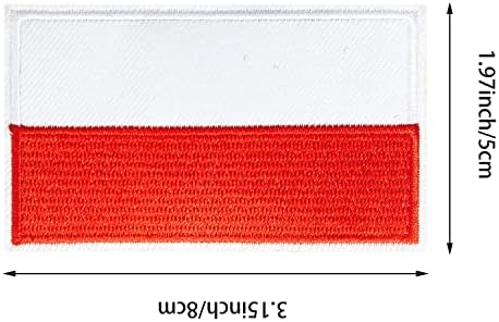 4pcs Polônia Pólos Bands de bandeira, gancho e loop bandeira de braçadeira bordada manchas táticas para mochilas de