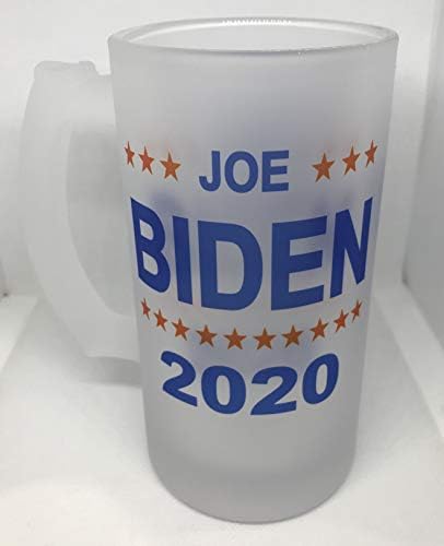 Caneca de cerveja de vidro fosco Stein Custom 16oz Joe Biden 2020 para presidente eleitoral Custom Great Presente Novo