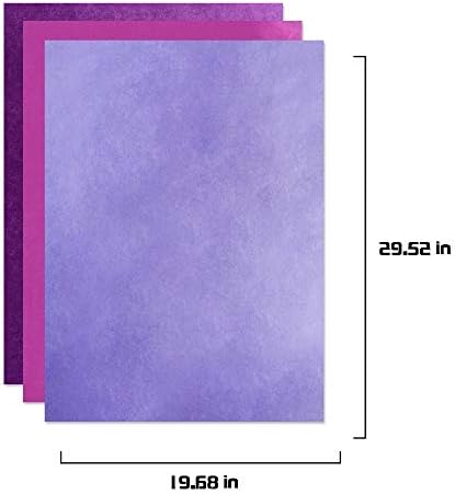 Sr. Cinco Variações de papel de lenço roxo variado, papel de embrulho de presente 29,5 x 19,6 polegadas, 30 folhas