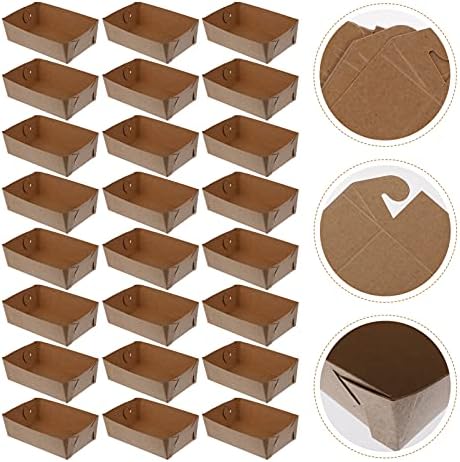 Cabilock 150 PCs 1 Definir lagostins Go Kraft CM Paperboard Biscoito de viagem Fast Ing. Serviço resistente X. Recipiente que atende francês bolo de bolo de bolo almoço