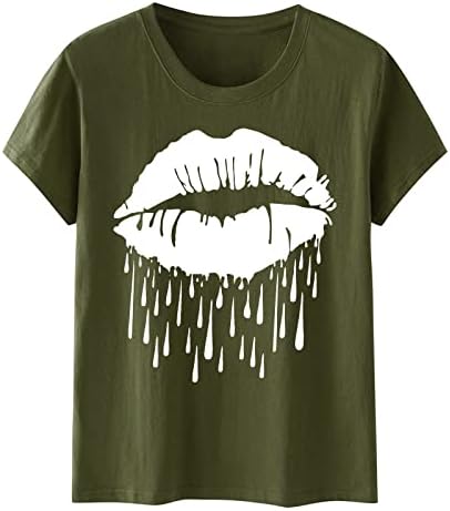 Lips Graphic Top Top camise