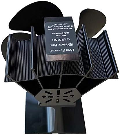 Lynlyn 5 Blade Power Foga Fan para Aquecedores de Burner de Log de Madeira Aumentos Aumentos Silenciosos ECO Amigáveis ​​Liyannan