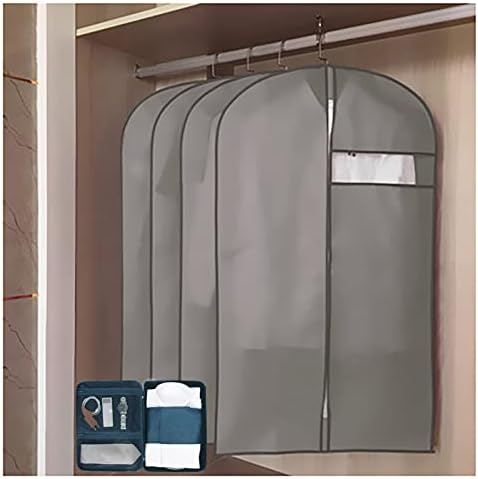 Sacos de vestuário pendurados de pacote WYQQ 5 e 1 bolsa de camisa multifuncional capas de roupa respirável para armazenamento e viagem de armário