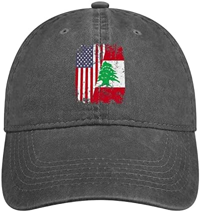 Vintage Lebanon EUA Flag beisebol Cap homem e mulher Caminhante Chapéu Ajustável Chapéu UV Proteção