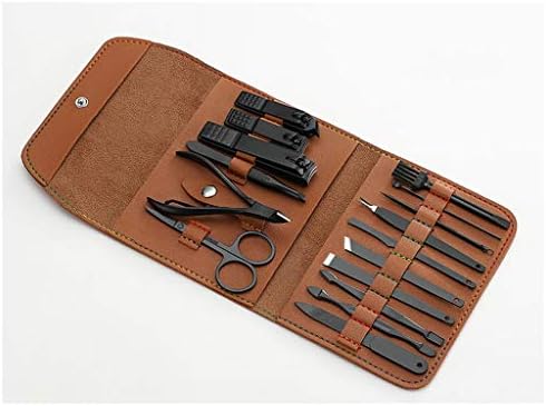 Conjunto de Clipper de unhas, kit de manicure, cortadores de unhas/kit de pedicure masculino de aço de carbono masculino Clippers de unhas de unhas preto