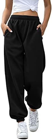 Calças de moletom de fundo feminina bolsões altas cintura esportiva ginástica atlética Fit Pants Louphers Loupers