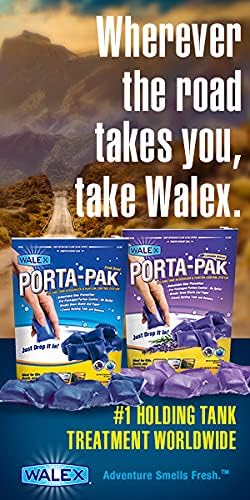 Walex Porta-Pak RV Black Holding Tank Desodorizador Drop-Ins, perfume fresco, 10 pacotes de desodorização