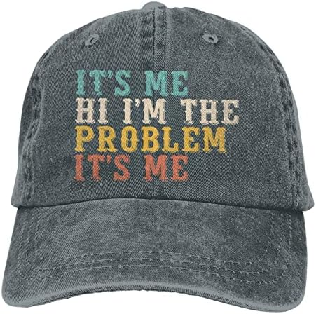 Sou eu oi, eu sou o problema de eu sou eu que feminino chapéu de beisebol engraçado citações esportes para feminino chapéu de beisebol ajustável