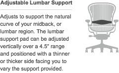Cadeira Aeron Classic Herman Miller - Tomá -lo totalmente ajustável, C Tamanho C, lombar ajustável, Casters de carpete