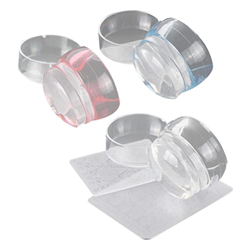 Kits de unhas de doitool kits de unhas kits de unhas kits de unhas 3 conjuntos de placa de estampagem de unhas com unhas com raspadores