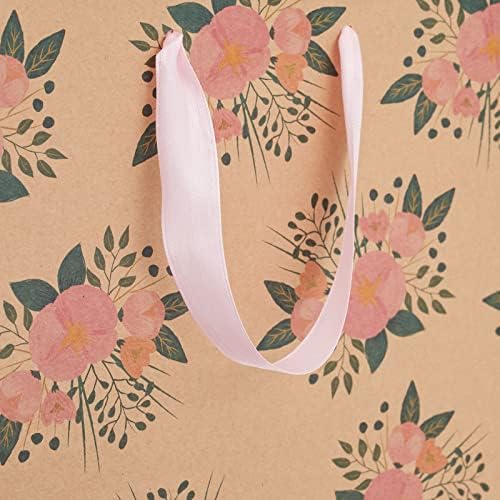 24 PACK REUSIÁVEL KRAFT PAPEL FLORAL PRESECIMENTO COM MANEIRAS DE RODA RAINHA PARA FAVORES DE FESTO, Dia das Mães,