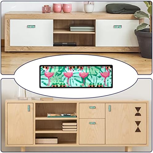 Guerotkr 4 PCs, alças de armário de retângulo, botões de armário, botões de cômodos, alças para armários e gavetas, flamingo