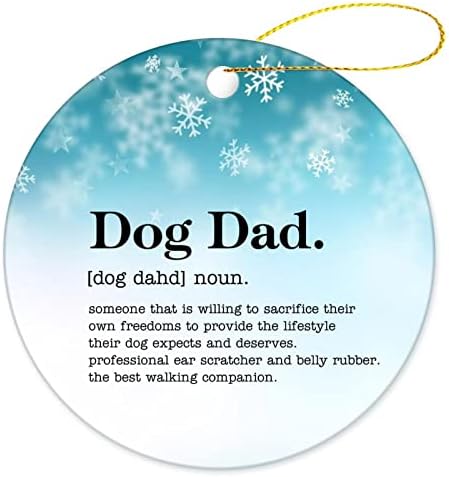 Ornamentos de lembrança de Natal cão cão de definição citações de porcelana brindes ornamentos ornamentos menta verde shinning