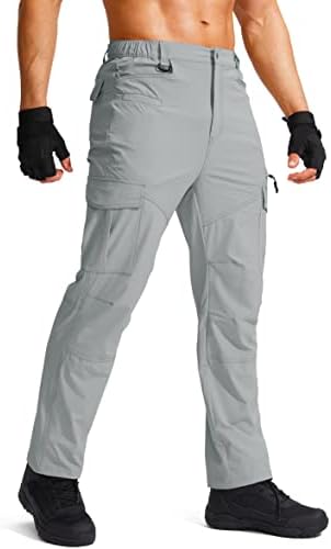 G Gradual Men's Ripstop Cargo Tactical Pants com calças de caminhada de várias bolso à prova d'água para homens trabalham ao ar livre