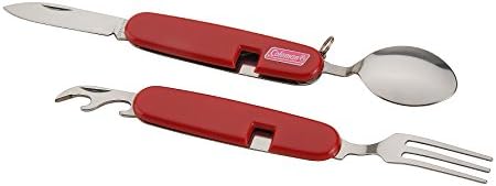 Conjunto de utensílios de Coleman Camper, vermelho, 1,1 x 8,75 x 4,25 polegadas