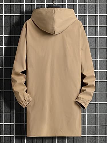 Jaquetas Oshho para Mulheres - Men 1pc Casaco com capuz de bolso inclinado