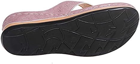 Sapatos femininos Slope Heel Flower Decoration Flip Sandals Plus Size Size Summer Casual espesso grosso chinelos premium