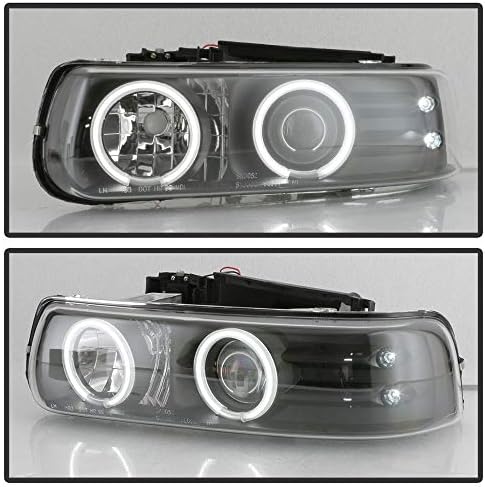 ZMAUTOPARTS Silverado/ Tahoe suburbano CCFL Halo LED LED FACTORES BLACK