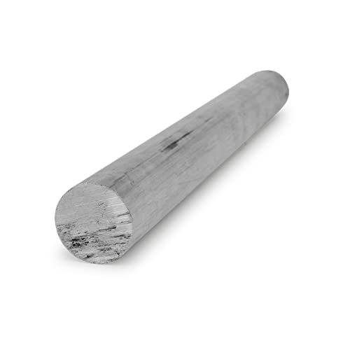 6061 bar redonda de alumínio, acabamento não polido, extrudado, temperatura T6511, ASTM B221, 4 Diâmetro, 36 de comprimento,