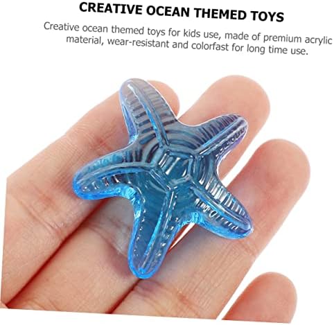 Toyvian 3pcs 1 Toys de vida marinha decoração de casa Toys Ocean Decorations Ocean Decorations acrílico 4 em 1