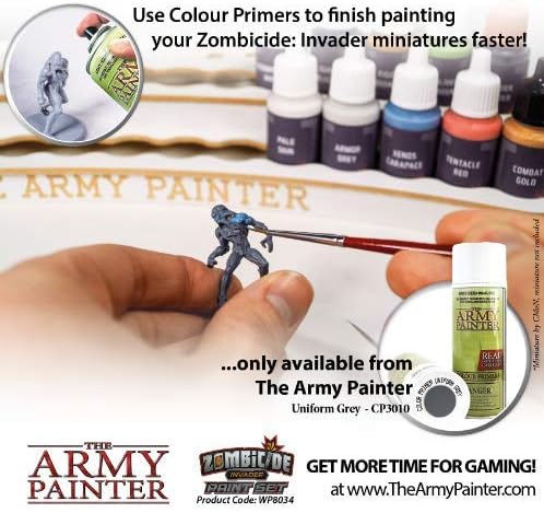 O Zombicida do Painter do Exército: Conjunto de tintas Invader - 10 tintas acrílicas e 1 pincel inicial conjunto para iniciantes