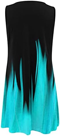 Vestido maxi de tamanho grande para mulheres, floral impresso sem mangas Hollow Out Loose Girls Dress Casual Dress