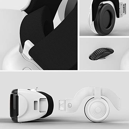 L Reality VR fone de ouvido para Mobil, fones de ouvido compactos, óculos de VR para TV, filmes e videogames compatíveis com iOS, Android & Support 4.7-6.5inch, com controle remoto B01