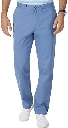 Nautica Men's Classic Fit Fit Front Front Stretch Solid Chino Deck Pant