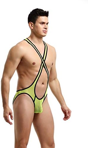 Comlife Men's Mesh Jockstrap Leotard Roupa Supros de roupas de luta de luta livre