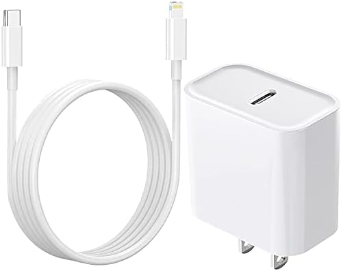 Carregador de iPhone, carregador de telefone de 6 pés de 6 pés Nylon Cable Lightning e iPhone Super Fast Charger 【Apple MFI Certificado】