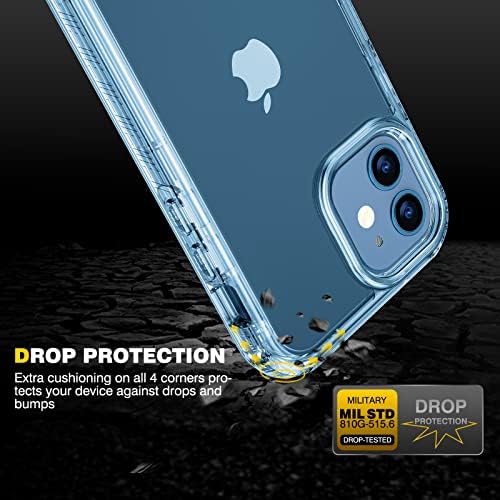 DIACLARA Projetado para iPhone 12 Mini Case, estojo robusto de corpo inteiro com protetor de tela anti-arranhão sensível