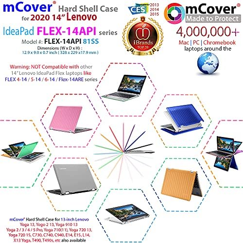 McOver Hard Case Compatível para 2020 14 Lenovo Ideapad Flex-14API Computadores de laptop conversíveis
