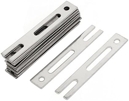 Aexit 65mmx11mm ganchos de aço inoxidável Porta de janela deslizante Segurança anti-roubo sobre as placas de ganchos de porta 20pcs