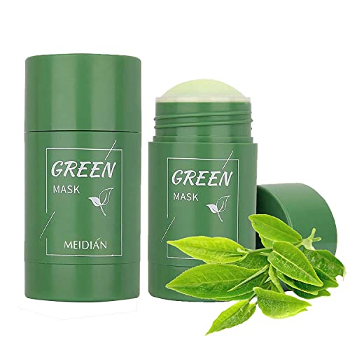 Weispo Green Tea Stick Máscara para o rosto, removedor de cravo com extrato de chá verde, limpeza de poros profundos, hidratação, controle de óleo, iluminação da pele para todos os tipos de pele homens homens.