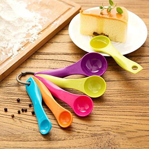 5pcs coloridas colheres de medição conjunto utensils de ferramentas de cozinha ferramenta de cozinha creme para cozinhar