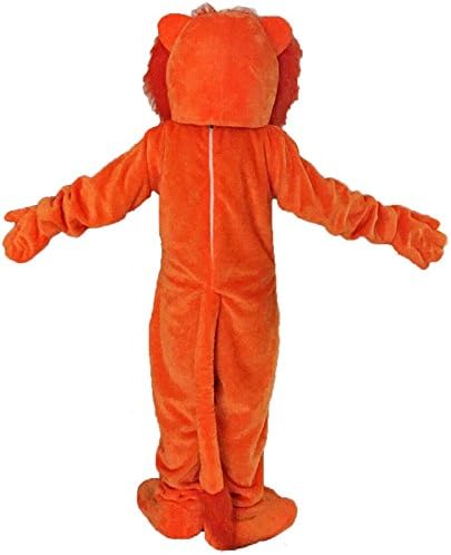 Personagem de fantasia de mascote de leão laranja
