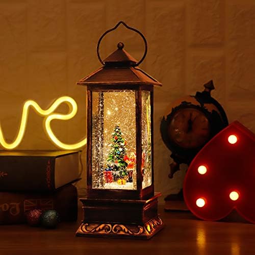 Decorações de Natal em casa iluminada natal globo de natal lanternas de água lanternas de água brilhando com música
