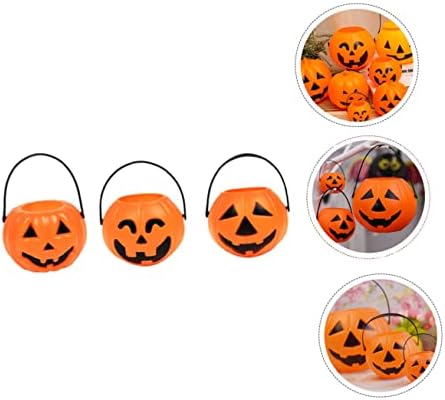 YARNOW 9PCS Halloween Pumpkin Bucket Ornament for Kids Adornos para decoração para cesto de casa decoração de festas