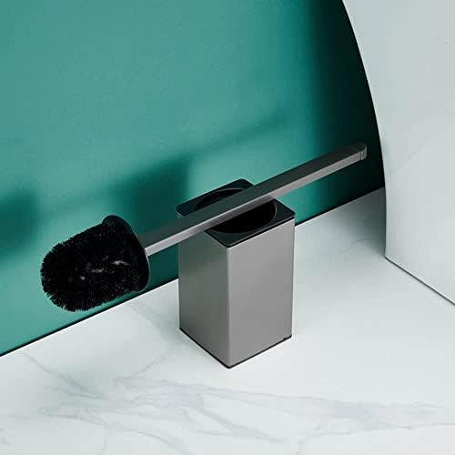 MNB Brush Solder de aço inoxidável 304 Solor de escova de vaso sanitário quadrado cinza em pé para armazenamento e organização do banheiro