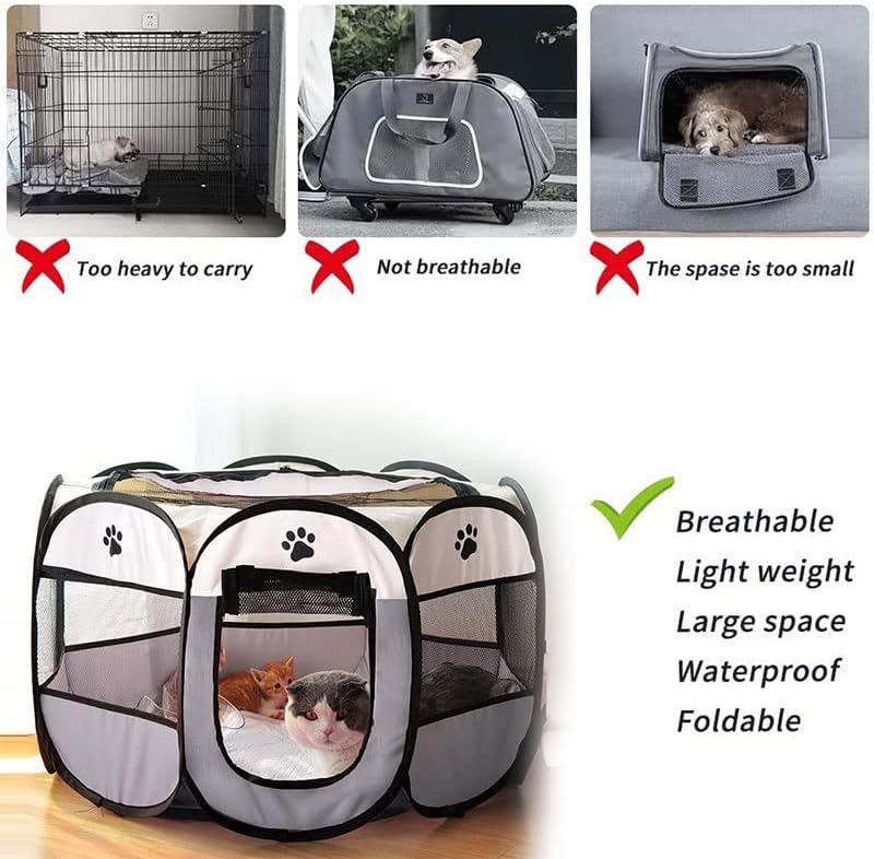 Sawqf portátil dobrável pet tenda cã casa de cachorro durável para gatos grandes gaiolas de cão ao ar livre gato
