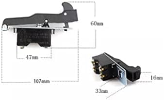 1pc 2No AC 250V 12A Power Trigger Switch para Hitachi 180 Angle Grinder