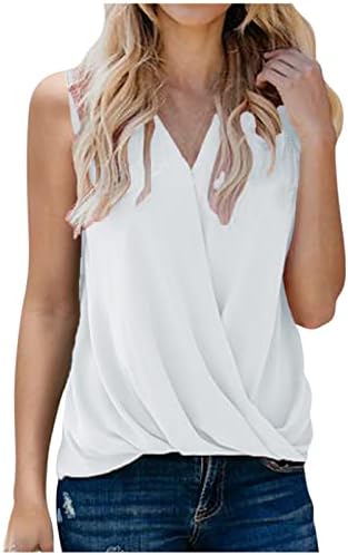 Mulheres Plain assimétricas tops Tops T camisetas sem mangas vneck spandex outono tops 2023 roupas moda sf