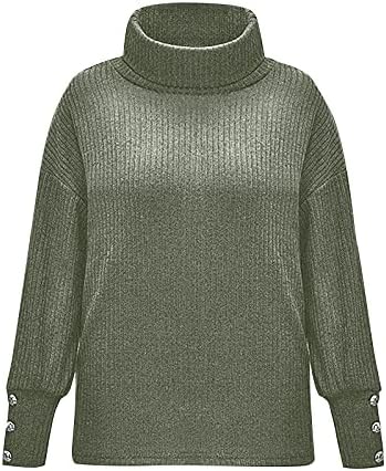 2022 Sweter feminino Turtleneck Knit Manga longa Tirina Camista Casual Moda casual Tops leves tops de túnica plus size