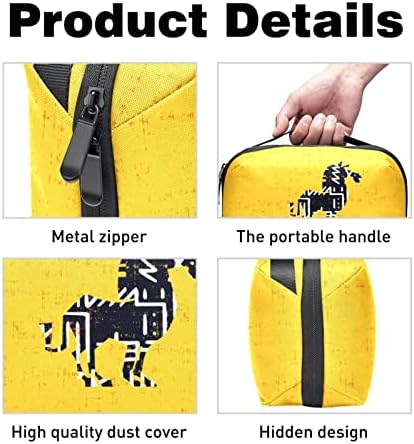 Organizador eletrônico de animal amarelo brilhante, caixa de proteção à prova de choque, bolsa de bolsa organizadora de cabos pequenos