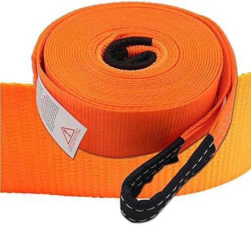 Iztoss 3 × 30 'Correia de reboque pesado 30 pés Break Strength 35.000 lbs kit de recuperação de recuperação de correias reforçadas