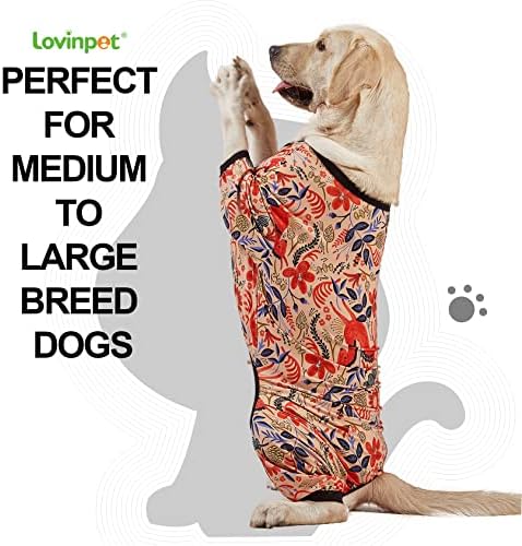 Pijama de cão de raça grande de Lovinpet - PJs de cachorro de cobertura completa de pullocatismo