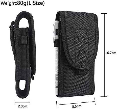 Capa de coldre de nylon da bolsa de telefone celular com tampa de clipe de correia para iPhone 11 Pro Max/8 Plus/Galaxy S20