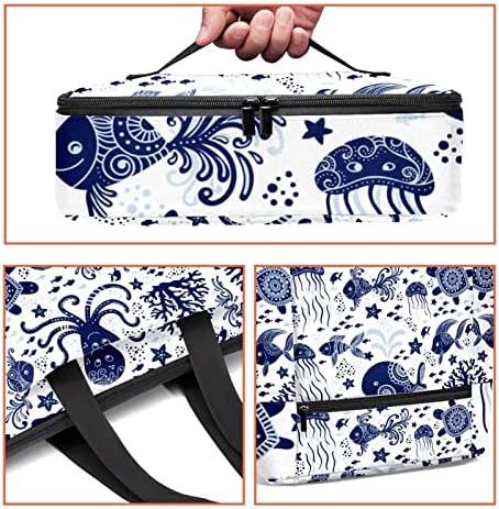 Laptop de viagem Bag para mulheres, sacola de trabalho de pintura de doodle abstrato com bolsa de bolsa de lancheira