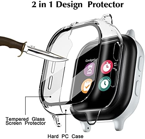 Snyeest [4-Pack] Compatível com Gizmo Relógio 2 Protetor de tela, capa de face de vidro temperado por pára-choques de PC